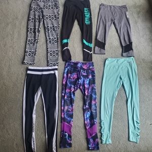 Six Pair of Kids Size 12 Leggings